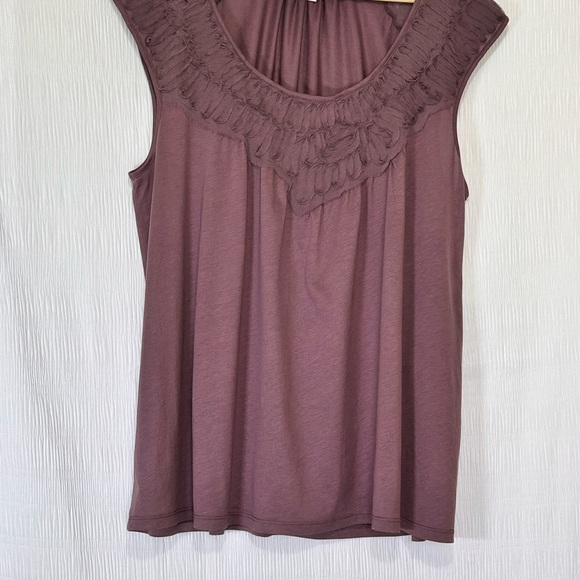 Meadow Rue Pink Ruffled Blouse with Elegant Style - Picture 1 of 6